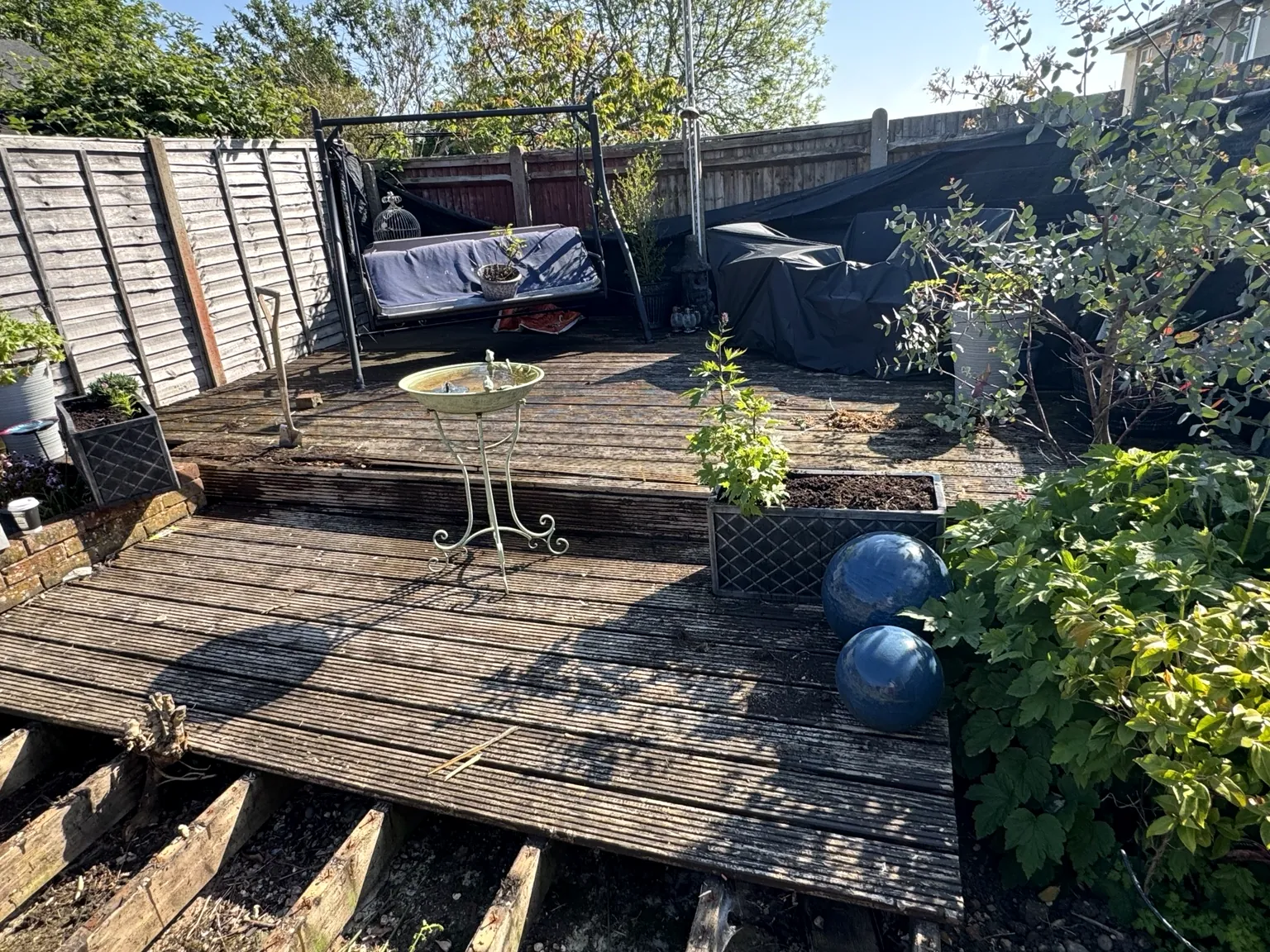 Decking before repairs