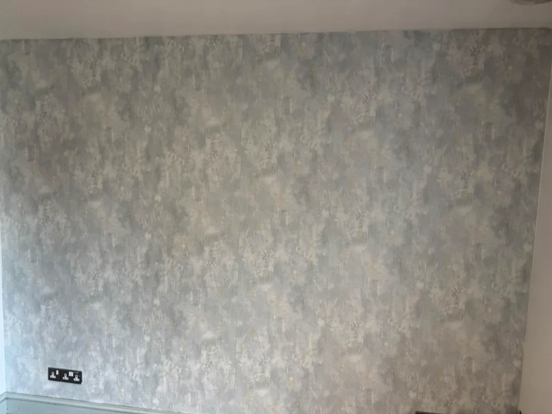 Finished feature wall after decorating