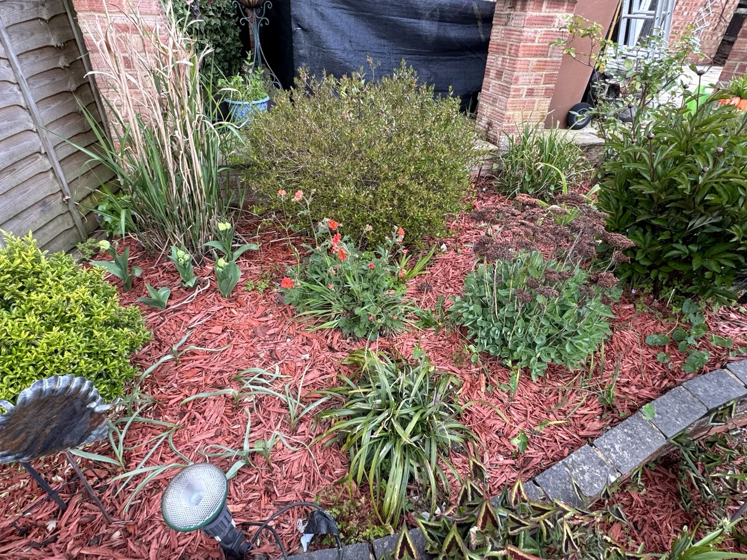Restored decorative garden bed