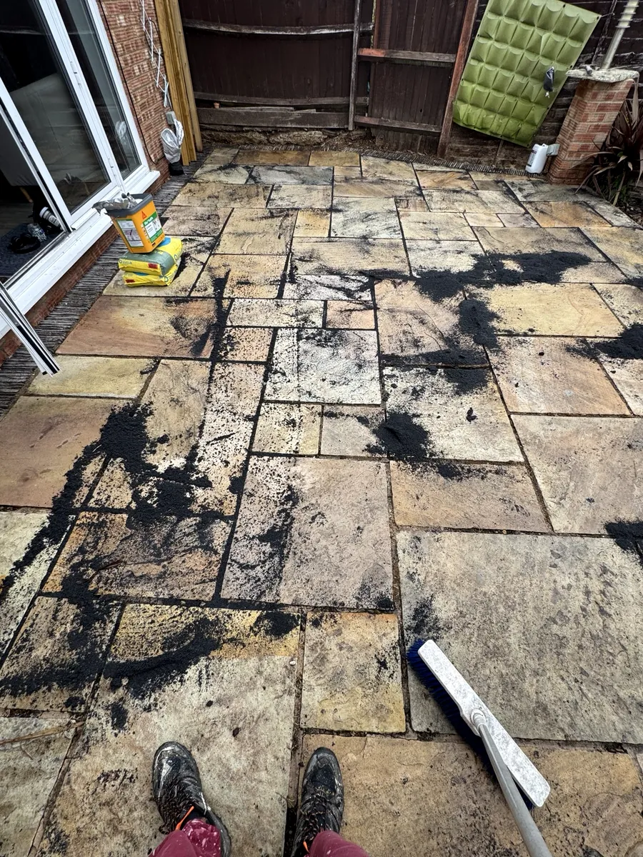 Patio pointing work in progress