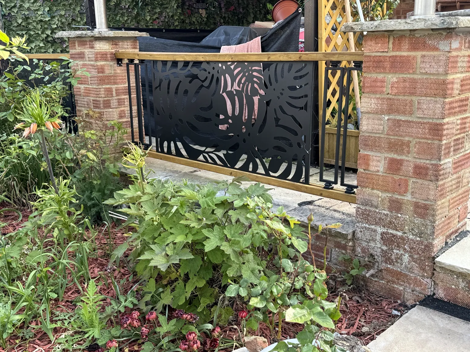 Decorative railing close-up