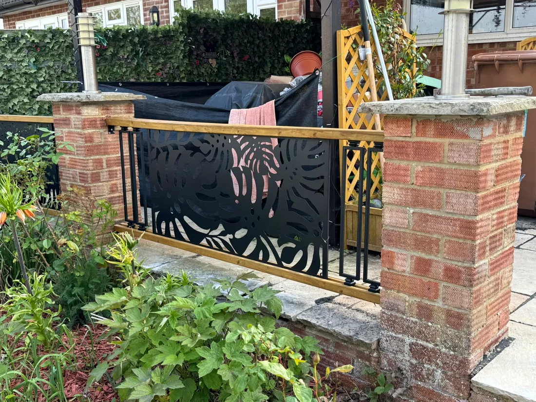 Decorative railing and timber handrail installation